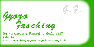 gyozo fasching business card